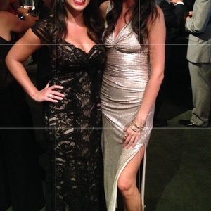 Ralph Lauren Metallic Gold Evening Gown